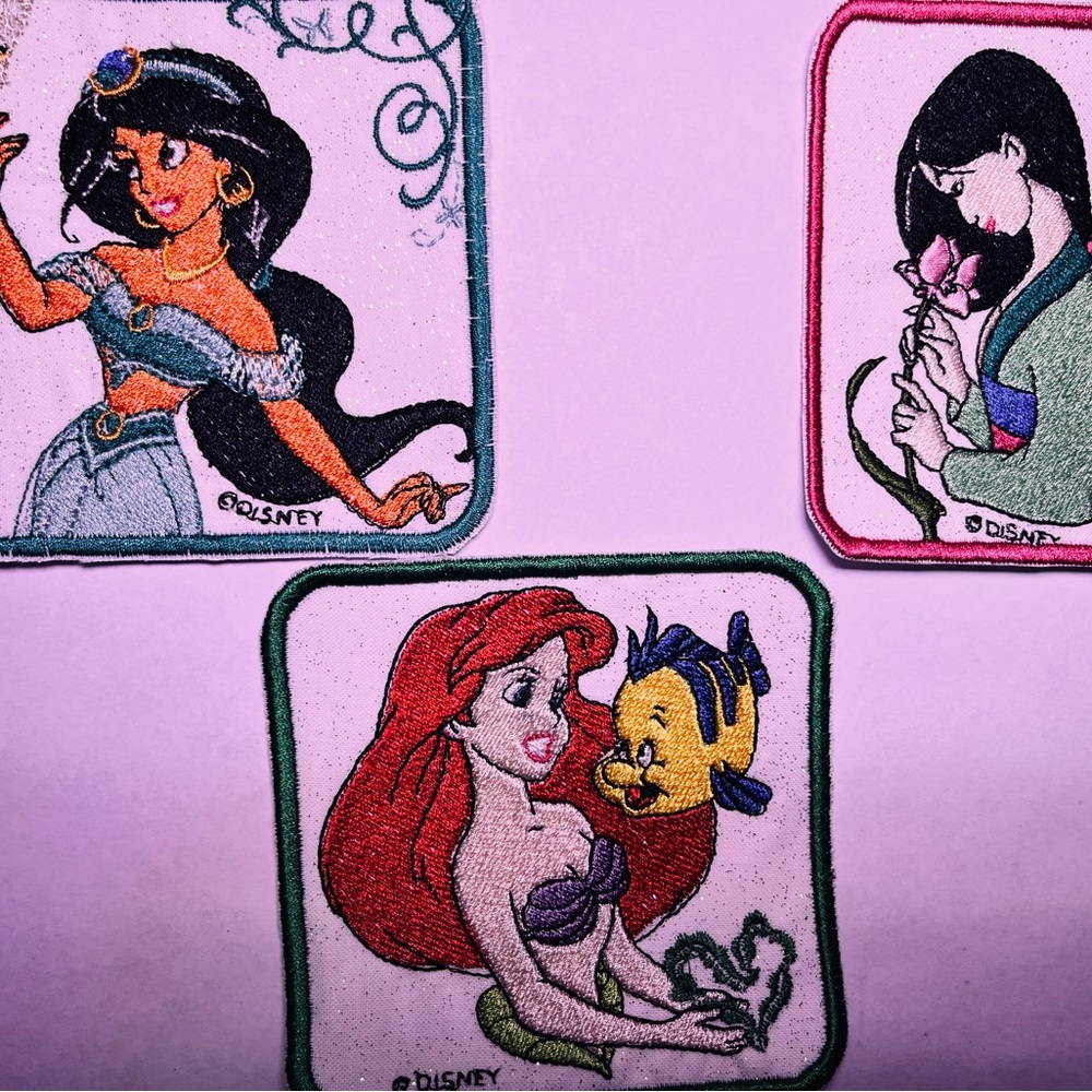 Disney princesses iron on patch